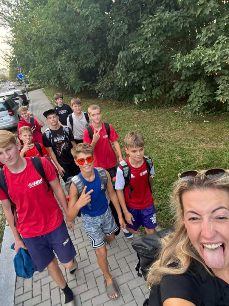 Tým BA Nymburk U14 během pobytu v Ostravě